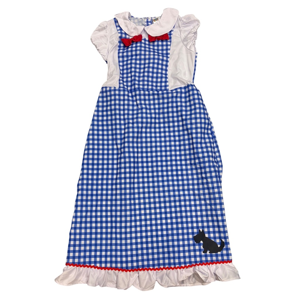NEW Fun Shack Kids Dorothy Costume Dress Kids XL Blue White Gingham Halloween